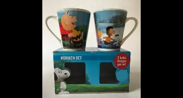 Mokkenset van 2 Charlie Brown SNOOPY-mokken