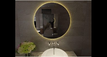 Wiesbaden Giro Badkamerspiegel Rond - 100cm -  LED Verlichting - Touch Schakelaar
