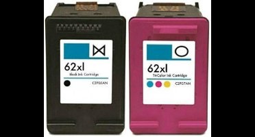 G&G HP 62 XL - Huismerk Inktcartridge - Zwart / Kleur