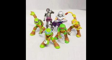 Speelset Ninja Turtles 6 figuren ca. 6,5 cm