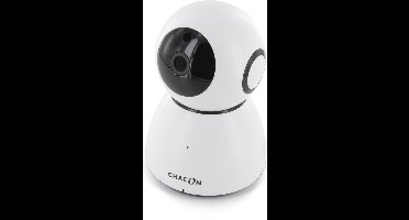 Chacon IPCAM-RI03 Beveilingscamera voor binnen - IP-camera - Wifi - Nachtzicht - 360° Pan & Tilt – Werkt met Google Home en Alexa - Wit