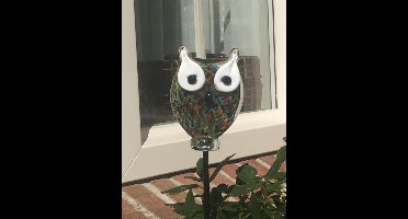 Uil van glas op steker