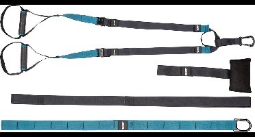 Avento Suspension Trainer Set - Zwart/Blauw