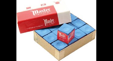 Master biljart krijt sky blue 12 stuks