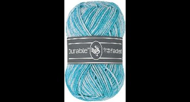 Durable Cosy fine faded Turquoise (371) - acryl en katoen garen tie-dye - 5 bollen van 50 gram