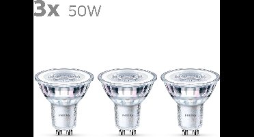 Energiezuinige Philips LED Spot - 50 W - GU10 - koelwit licht - 3 stuks - Bespaar op energiekosten