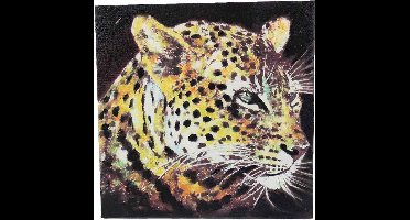 PIA Soft Toys - Cheetah schilderij vierkant - 38 cm x 38 cm
