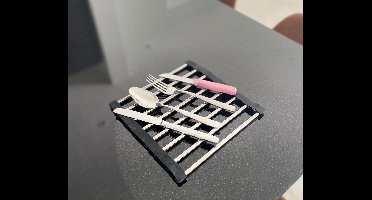 Benson Pannenonderzetter en afdruiprek - antislip - krasbestendig - RVS - 22 x 22 cm