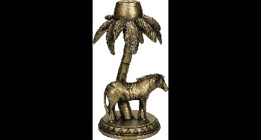 Wants & Needs - Kandelaar - Zebra - Palmboom - Goud - Polyresin