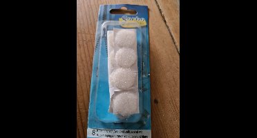 8 Klittenband schijfjes rond zelfklevend wit Sorbo