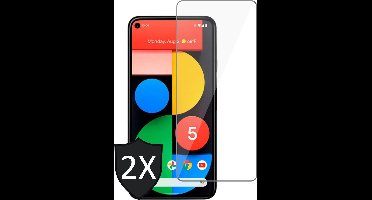 2x Screenprotector geschikt voor Google Pixel 5 - Glas Tempered Screen Protector