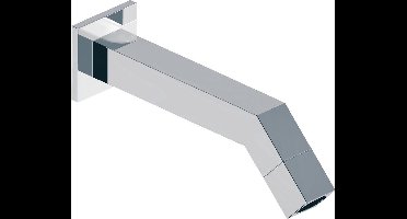 Wiesbaden Kappa Toiletkraan Muurbevestiging Vierkant - Chroom