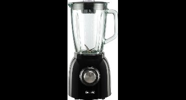 Bourgini Nostalgic Blender Black 1.5L - Glazen kan - Zwart - Ijscrusher - Mixer - 600 Watt