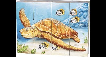 GOKI Blokkenpuzzel - Australische Dieren - 6 Puzzelkanten - Hout