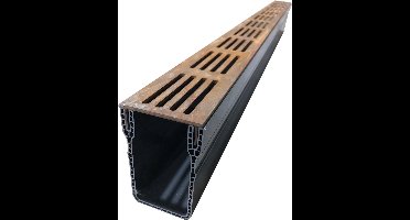 Black Beauty Perfect Drain 65/100 cortenstaal designrooster 100 cm