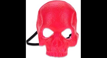 Witbaard Gezichtsmasker Schedel Neon One-size Rood