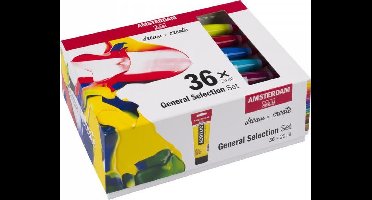 Standard set 36 kleuren 20 ml tubes acrylverf