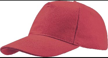 Atlantis Liberty Five Buckle Heavy Brush Cotton 5 Panel Cap (Rood)