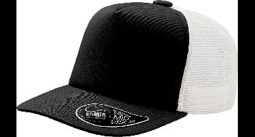 Atlantis Mid Visor 5 Panel Trucker Cap opnemen (Zwart)