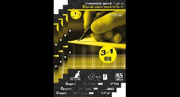Kangaro cursusblok - A4 - ruit - 4x8mm - 90 grams - 2-gaats - K-5402-4