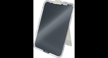 Leitz Cosy Beschrijfbare Glassboard Voor Bureau - Clipboard a4 Formaat - Glazen Memobord Inclusief  Inclusief Pennenhouder En Minimarker Met Wisser - Fluweel Grijs
