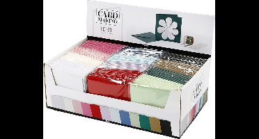 Kaarten En Enveloppen - Kaartenset - DIY - Kaarten Maken - Assortiment Van 12 Kleuren - Kaart: 15,2x15,2 cm 230 Gram - Envelop: 16x16 cm 120 Gram - 12x10 Sets