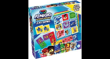 Tactic PJ Masks 3-in-1 Spellenverzameling – Kaartspel – Lotto – Domino – Memo – Kinderspel vanaf 4 jaar