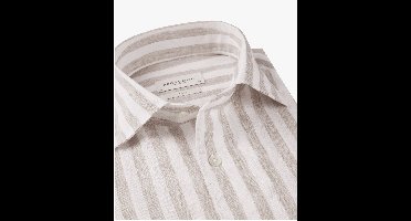 Profuomo - Overhemd Beige Profuomo Ppxh10019 Lange Mouw Overhemd Beige Ppxh10019