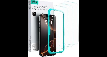 ESR Screen Protector Geschikt voor Apple iPhone Air - Tempered Glass met Montageframe - Krasbestendig - Gemakkelijke Installatie - (3-Pack)