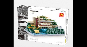 Fallingwater Villa Bouwset – Architectuur Model – 1220 Bouwstenen – Miniatuur Design Huis – Display & Cadeau