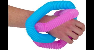 eddy toys Pop Tubes - 35148 - Popbuizen 4 Stuks - Uitschuifbaar en Buigbaar - Pop-Röhren Flexibel Speelgoed - Tubes Pop Multicolor - Roze, Groen, Blauw en Oranje