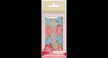 FunCakes Suikerdecoraties - Tortelduifjes - 16 Stuks - Eetbare Taartdecoratie
