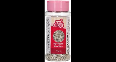 FunCakes Sprinkle Medley - Zilver - 65g - Eetbare Taartdecoratie