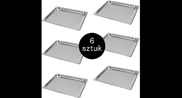 MEGA-M Gastronorm - GN 2/3 Set van 6 stuks - 353x325x20 mm - Roestvrij Staal