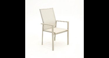 Stapelstoel Delia creme Hoge rug