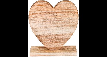 CHAKS - Houten Hart Tafeldecoratie 20,5 x 18,5 cm op Voet