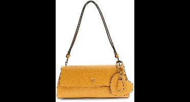 GUESS schoudertas Isobel Convertible Xbody Flap Amber donkergeel