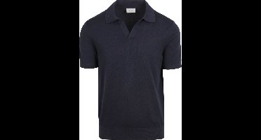 Suitable Polo Riva Compact Donkerblauw (navy) - Maat S - Heren - Polo shirt Heren met Korte mouw