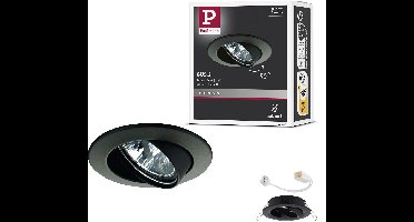 Premium Inbouwlamp zwenkbaar rond 83mm 30° GU5,3 max. 50W 230/12V dimbaar Zwart