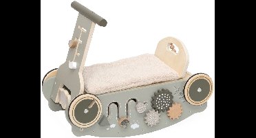 Label Label Olijfgroen Houten 3-in-1 Looptrainer / Loopauto