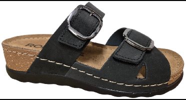 Rohde 5430 90 Slippers Zwart Nubuck Dames - Zwart - 37