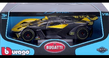 Burago B18-11047Y Bugatti BOLIDIE Super Car-1:18 Scale Die Cast, Yellow