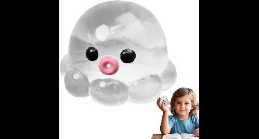 Squishy octopus stressballen - Fidget speelgoed voor stressverlichting bij volwassenen en kinderen - Schattig octopus knijpspeelgoed - Sensorisch speelgoed voor autisme - Perfect cadeau voor verjaardag, Kerstmis - Transparant