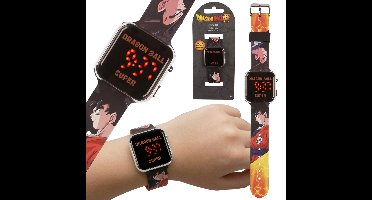 Dragon Ball Zwart digitaal horloge, LED-polshorloge voor jongens, met datum en tijd