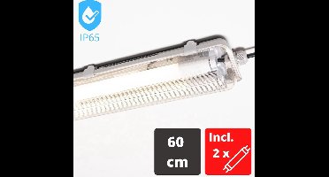 Proventa LED TL armatuur compleet incl. 2 x LED buis van 60 cm - 18W vervangt 50W - Tl-buizen - Tl-armaturen - Tl-verlichting