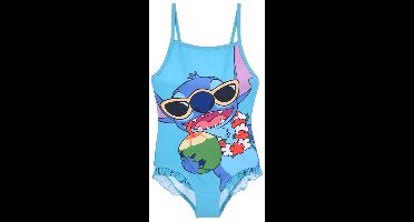 Disney Stitch Badpak Meisjes – Blauw – Ruffle Details – Maten 98 – Officiële licentie