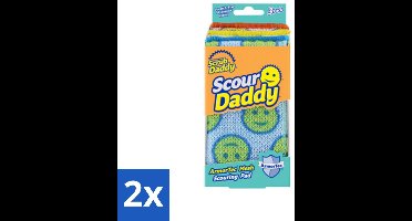 2 x Scrub Daddy Scour Daddy 3 stuks per verpakking - Schoonmaak - Schrobben - Afwassen - Vaat - Koken