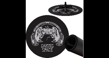 Huzaro FloorMat 6.0 – Gaming Vloermat 120x120 cm – Antislip – Waterdicht – Geluiddempend – Zwart met Design