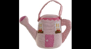 ITEM Deurstopper gieter - 1,5 kilo - roze - polyester - 26 x 13 x 25 cm - tegen klapperende deuren