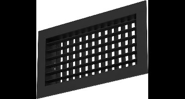 Econox Wandrooster aluminium dubbel instelbaar – met klemveren – 500x150 mm – RAL 9005
